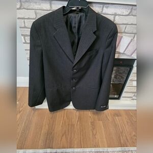 Classic Black Pinstripe Blazer